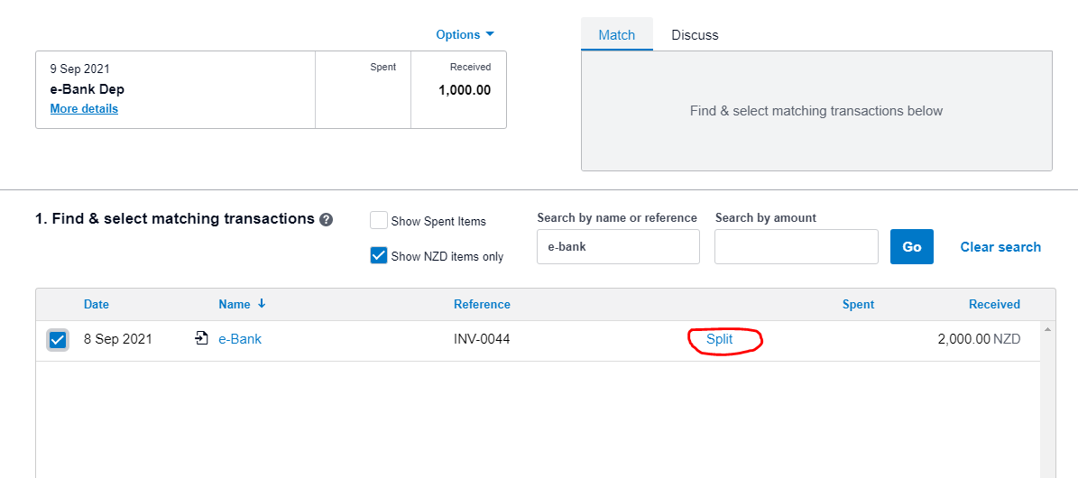 Reconciling Part Payments and Multiple Invoices with Xero